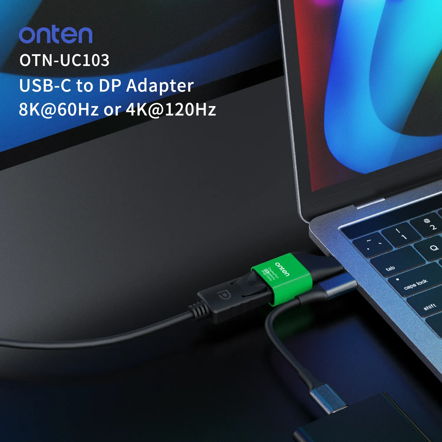 USB-C auf DisplayPort Adapter – 8K@60Hz – Onten OTN-UC103