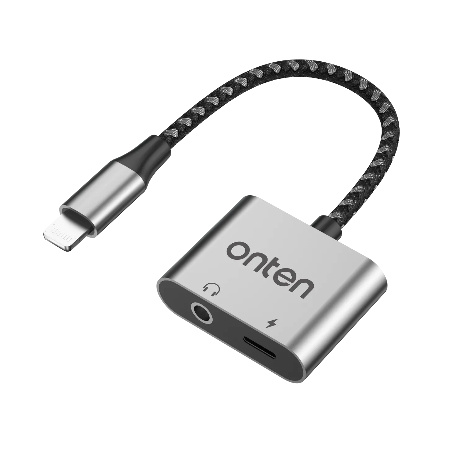 2-in-1 Lightning zu 3,5mm Audio + Ladeadapter – Onten OTN-132