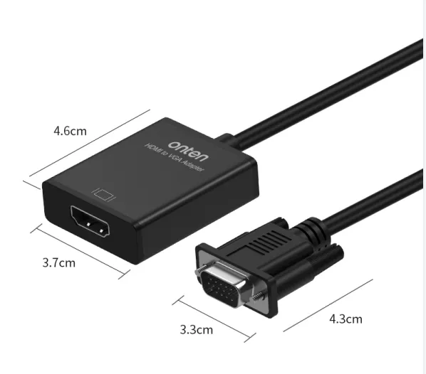 2-in-1 HDMI-zu-VGA-Adapter mit Audio & Strom – Onten OTN-7557A