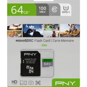 PNY microSDXC Flash Card Elite 64GB mit SD-Adapter