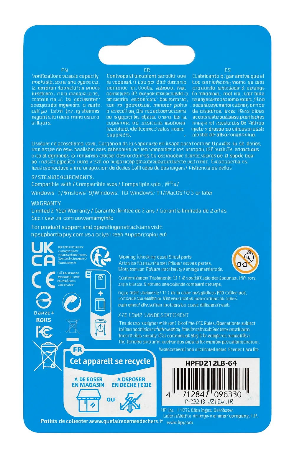 HP v212w USB 2.0 64GB Speicherstick – Originalqualität