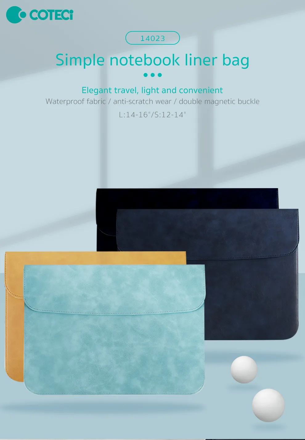 Simple Notebook Liner Bag – Größe L (14–16") - COTECi