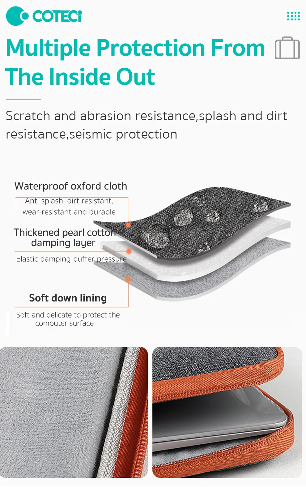 COTECi Laptoptasche 14027 – Wasserdichte Hülle für 14–16 Zoll Laptops | Techmann