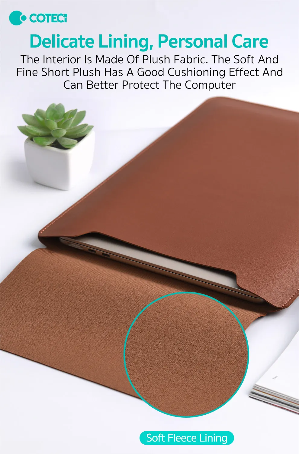 PU-Laptophülle Modell 17008 – geeignet für 14–16 Zoll Notebooks - COTECi
